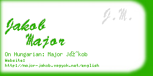 jakob major business card